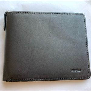 NIXON Leather Wallet Black